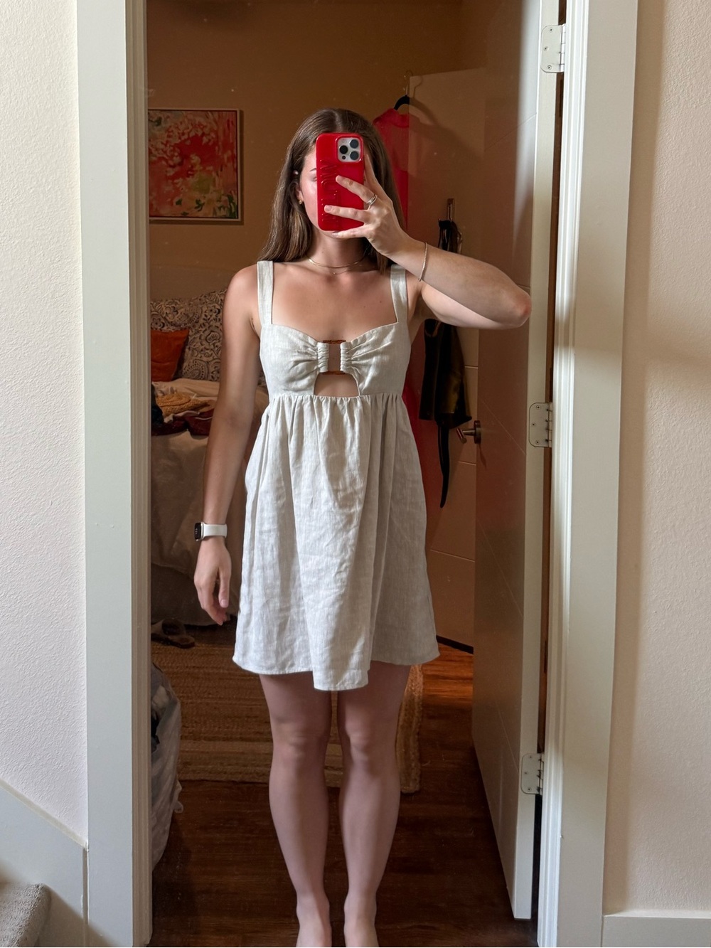 Reformation Noel linen dress